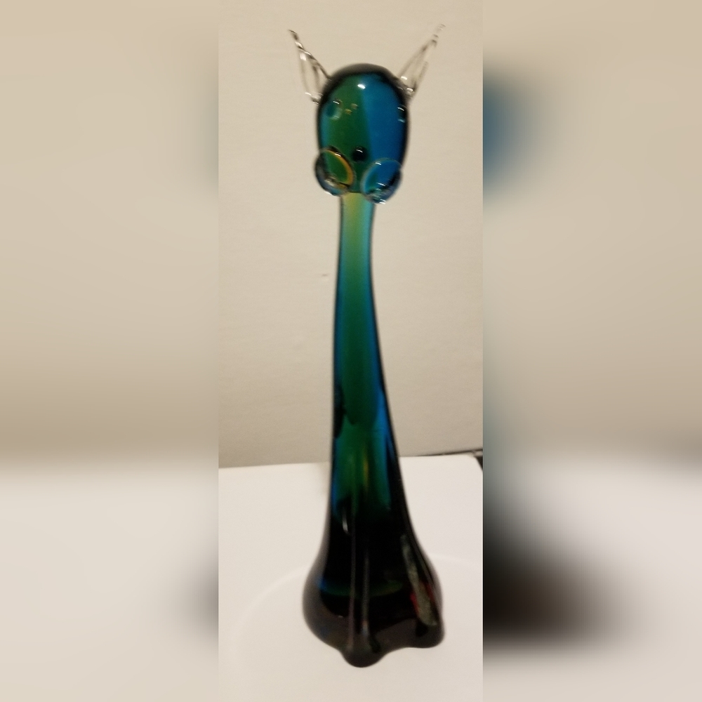 1960s Murano Glass Cat Figurine